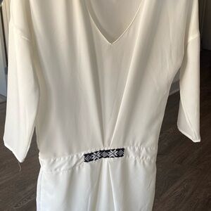 Zara White Dress with Black Detail